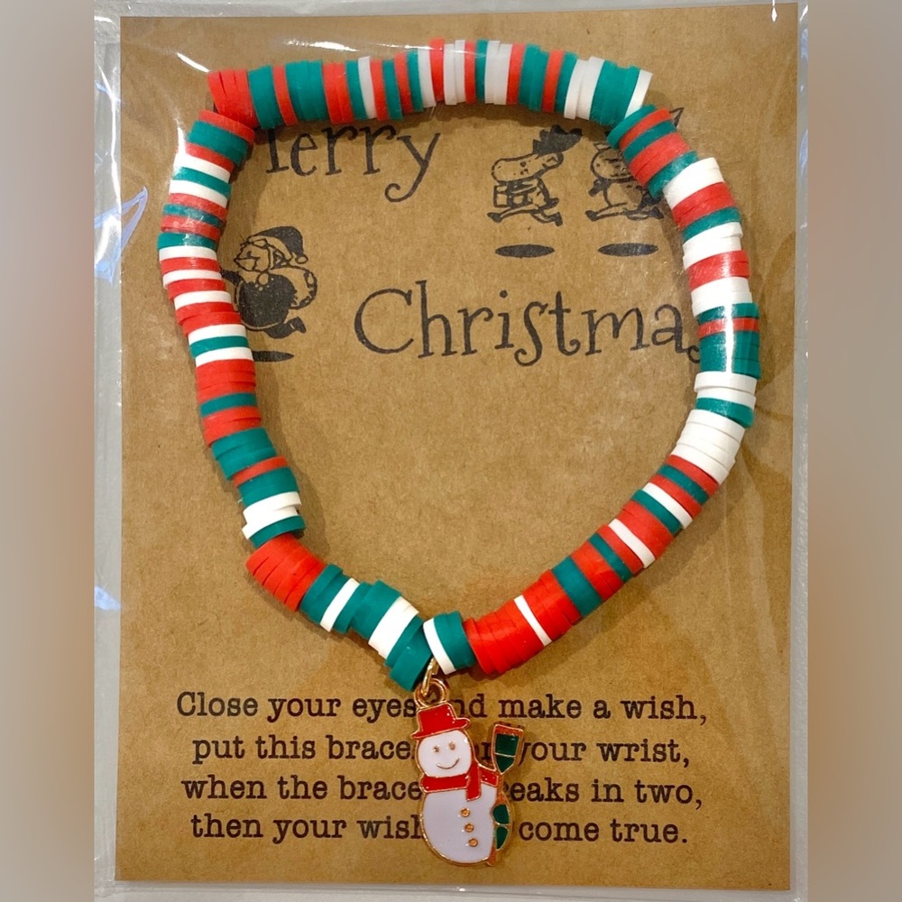 Holiday Cheer Bracelet with Snowman Charm